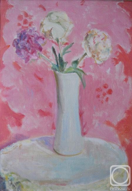 Zefirov Andrey. Peonies in a White Vase