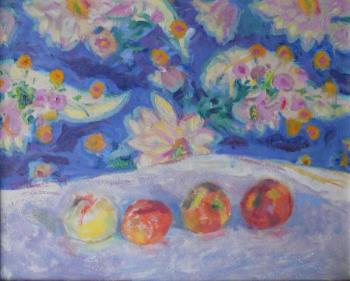 Apples and Decorative Background. Zefirov Andrey