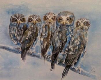 Who is there (Landscape With Owls). Zozoulia Maria