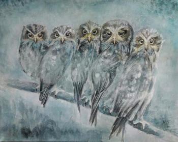Who here in the fog (Landscape With Owls). Zozoulia Maria
