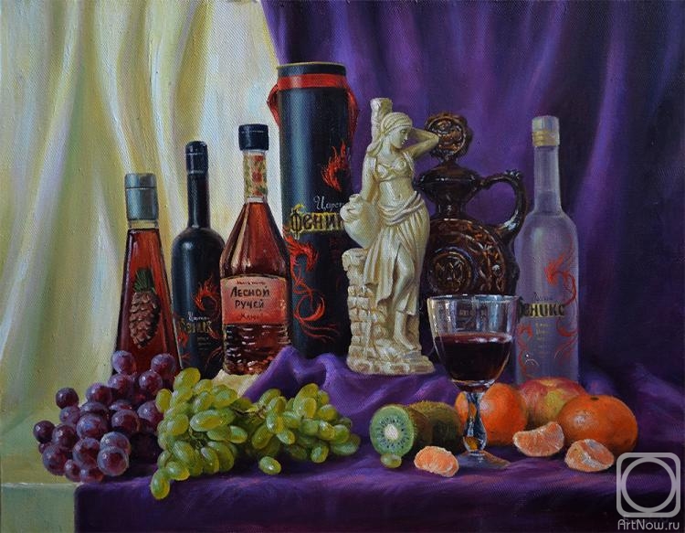 Bakaeva Yulia. Wine still life