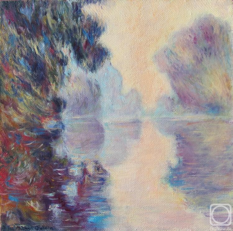 Gubkin Michail. Foggy morning on the Seine (copy of a painting by C. Monet)