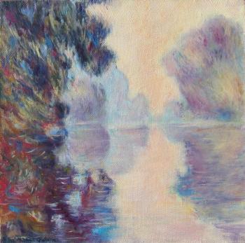 Foggy morning on the Seine (copy of a painting by C. Monet)