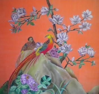 Batik-scarf "Chinese motifs". Moskvina Tatiana