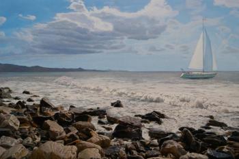 ,, A yacht sailing away ,,. Krasov Mikhail