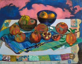 Pomegranates and persimmon. Li Moesey