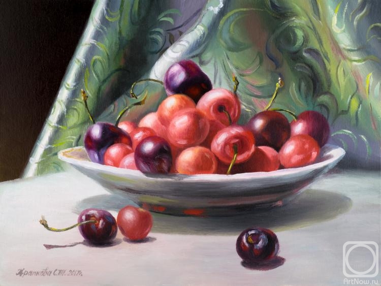 Khrapkova Svetlana. Still life with cherries