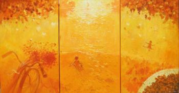 Orange season ", triptych (Orange Bike). Ivanova Olesya