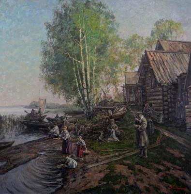 Village on the Volga bank. Soldatenko Andrey