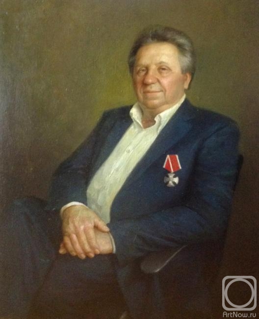 Shustin Vladimir. Portrait of a man in a chair