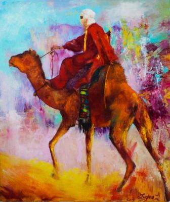 Ship of the Desert (A Camel With A Driver). Lygina Lyudmila
