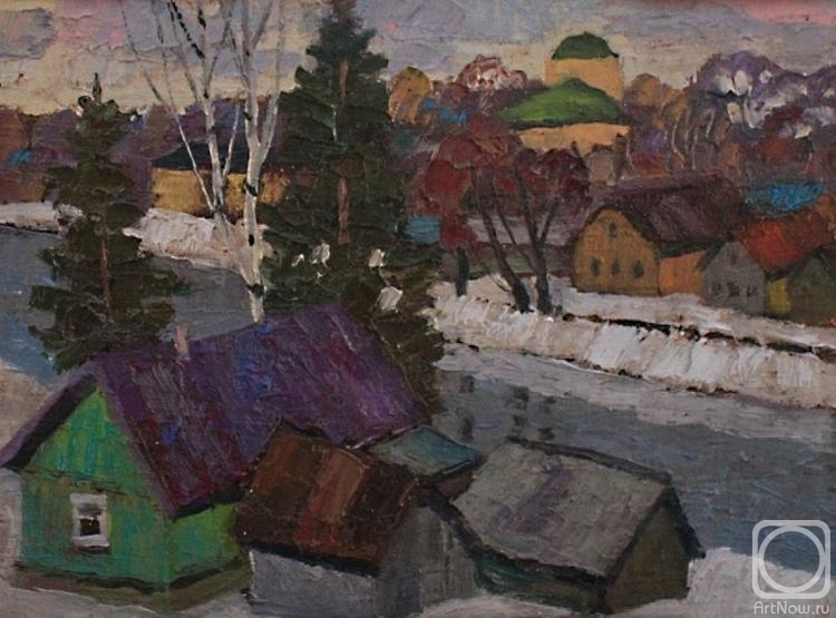Berdyshev Igor. Houses by the river