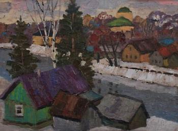 Houses by the river. Berdyshev Igor
