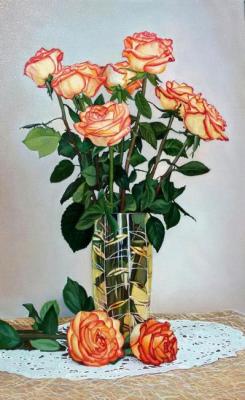 Orange roses. Kabatova Nadya