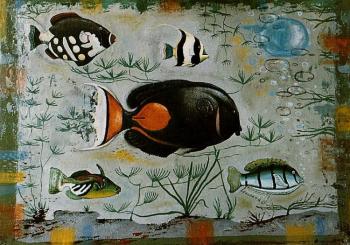 Fish in the aquarium. Marchenko Vladimir