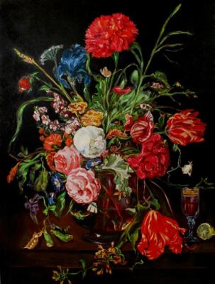 Flemish still life (Buy A Still-Life With Flowers). Pelesh Alexandr