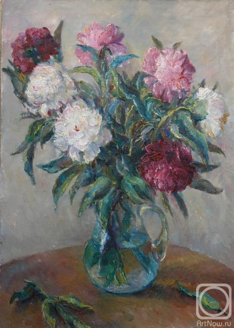 Kalmykova Yulia. Still life with peonies