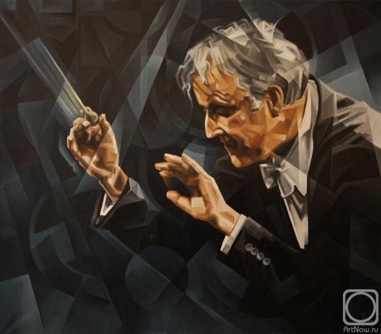 Krotkov Vassily. Maestro Carlos Kleiber. Cubo-futurism