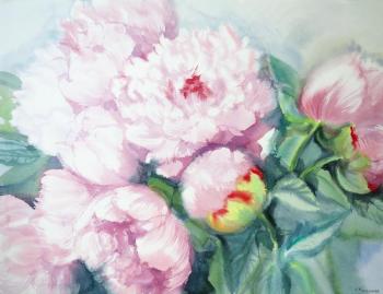 Картина «Светлорозовые пионы»