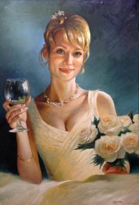 Bride's portrait (Bride Painting). Shustin Vladimir
