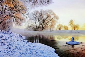 Hoar-frost in the morning. Kamskij Savelij