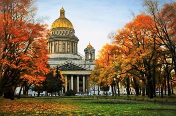 Autumn view of St. Isaac's Cathedral