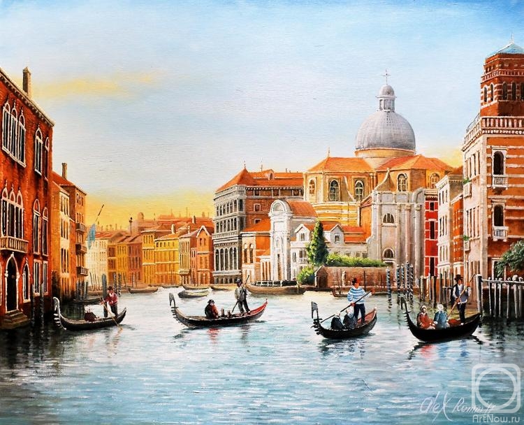 Romm Alexandr. Gondoliers on the Grand Canal
