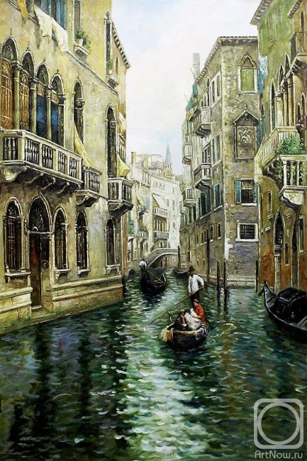Romm Alexandr. A copy of the picture Rubens Santoro. Family picnic on the Venetian canal