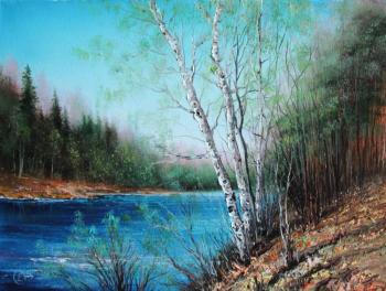 Birches on the river. Generalov Eugene