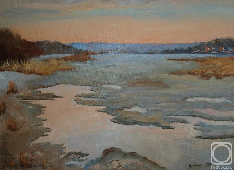 Chernyy Alexandr. The ice disappears.The Kama Bay