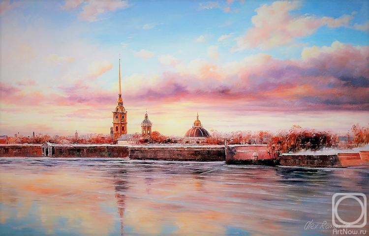 Romm Alexandr. The Pink Dawn of St. Petersburg