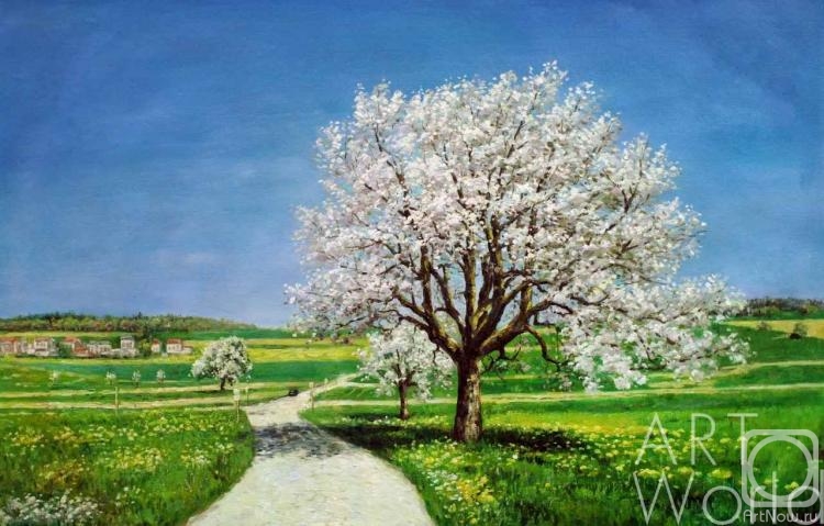 Romm Alexandr. Apple blossom, spring color N2