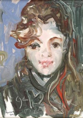 Girl's portrait (Large Dabs). Arkhangelskiy Mikhail