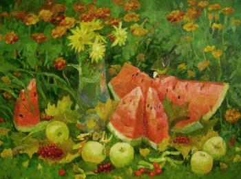 Water-melon & tit. Goltseva Yuliya