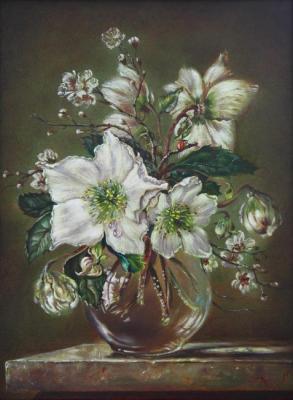 Still-life with flowers in a vase. Vaitsekhovich Aksana