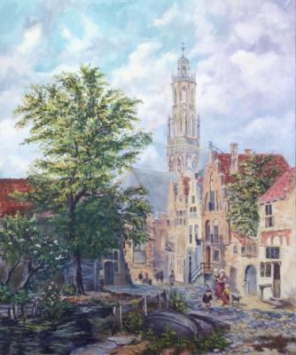 ������� ������ ��������� ��� ���� "BAKENESSERKERK SEEN FROM THE VALKESTRAAT, HAARLEM"�