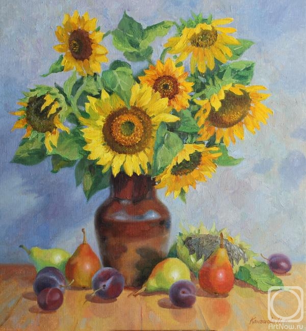Kanashova Natalya. Sunflowers and pears