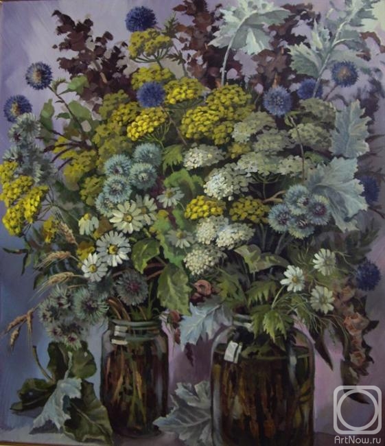 Fedotova Marina. Bouquet with tansy