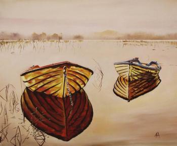 Painting Boats in warm milk. Aronov Aleksey