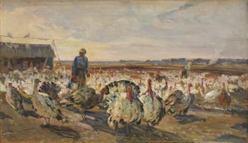 On poultry farm (Agriculture). Amasyan Pavel