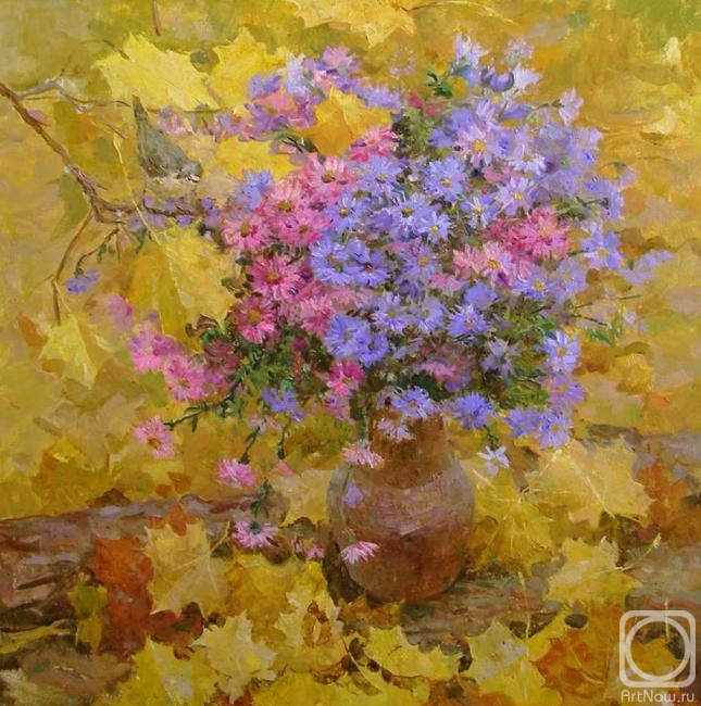 Goltseva Yuliya. Under the autumn mapl (Chiffchaff)