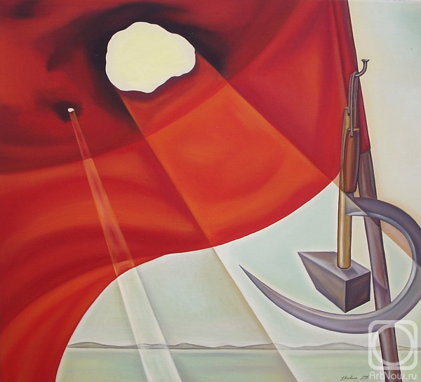 Красный флаг» картина Вдовиной Елены маслом на холсте — купить на ArtNow.ru