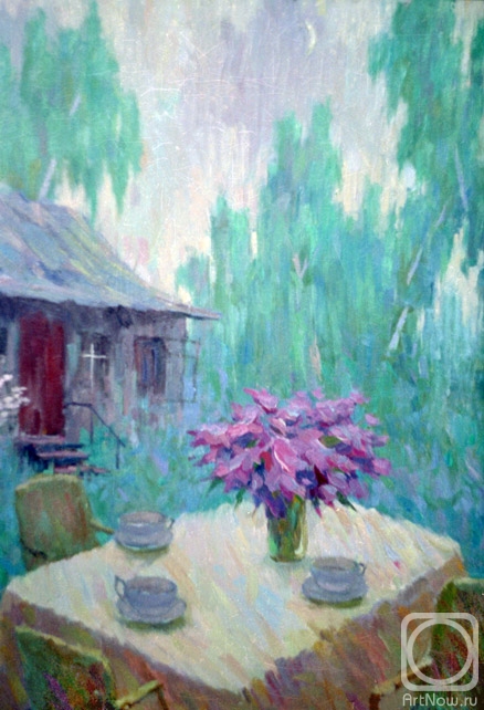 Kuznetsov Grigory. Summer evening. Young Moon
