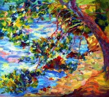 Spring storm. Pine trees over the sea (Storm At Sea). Mirgorod Igor