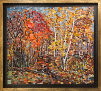Autumn is golden (Wood Panel). Maslennikov Sergey