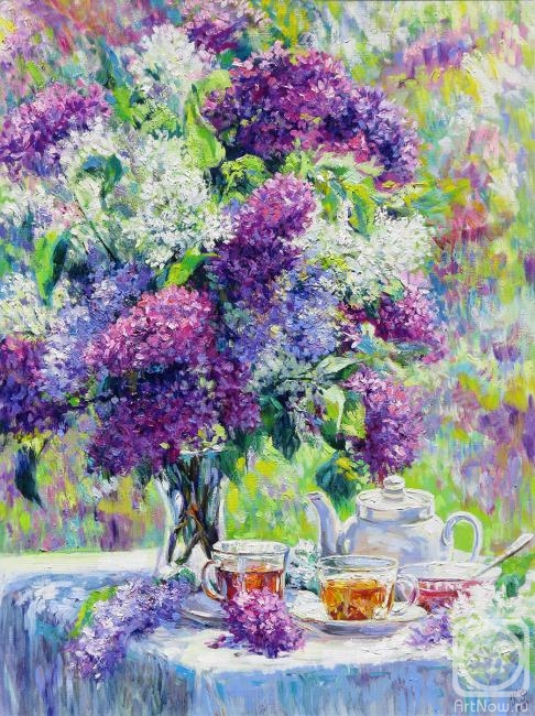 Filippova Ksenia. Tea in the lilac garden