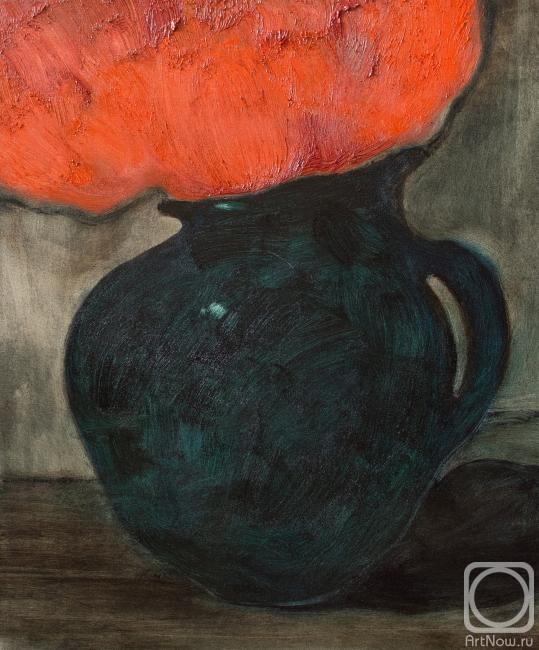 Shcherbakov Igor. The green jug with a red flowers