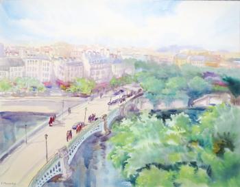 Картина «Прогулка на мосту»