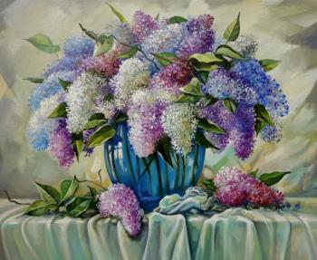 Lilac in a blue jug. Kharabadze Teimuraz