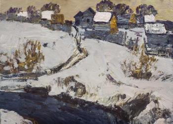 Winter in the village (Bushes In The Snow). Mekhed Vladimir
